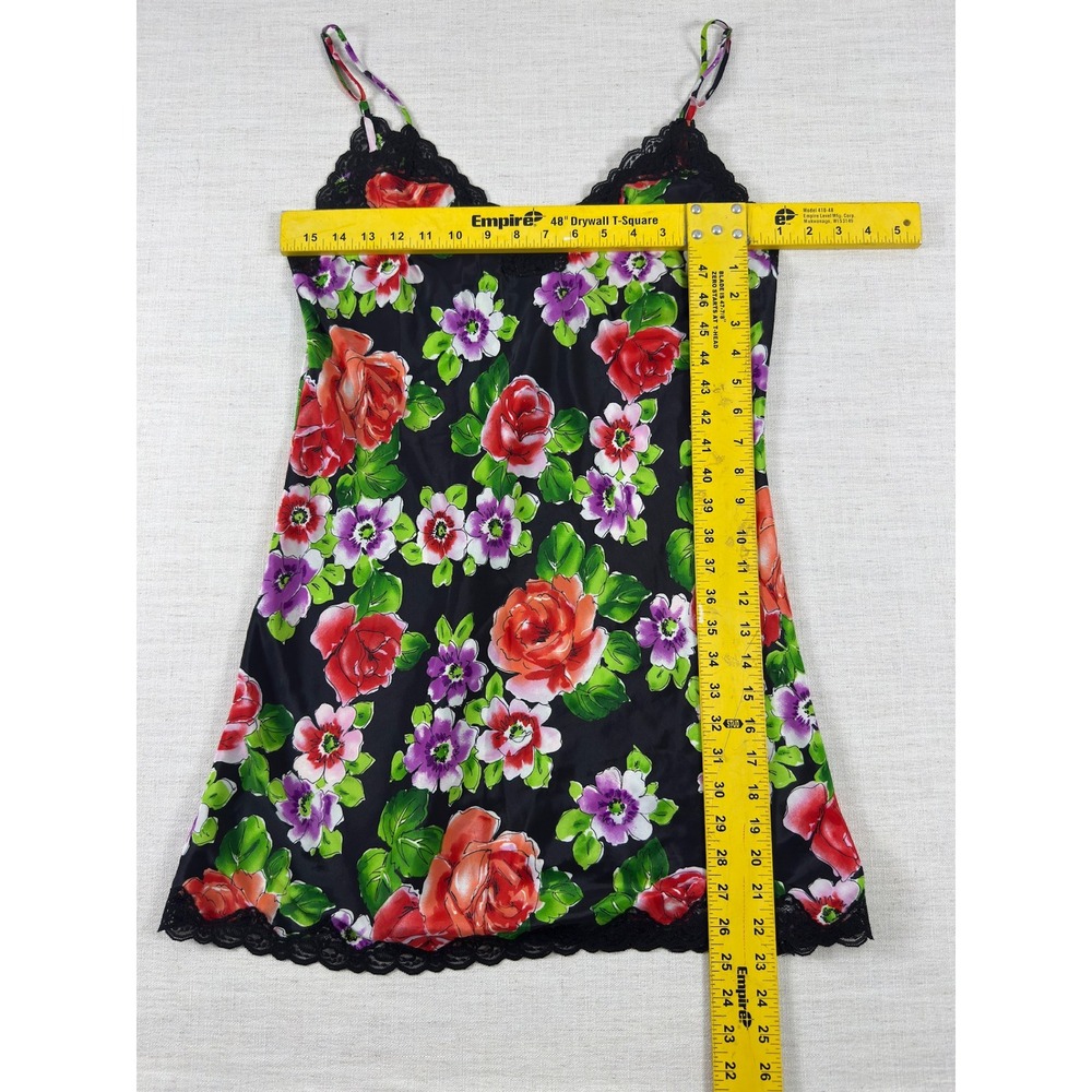 Victorias Secret Vintage Gold Label Floral Lace Trim Chemise Nightgown Medium - Picture 6 of 8